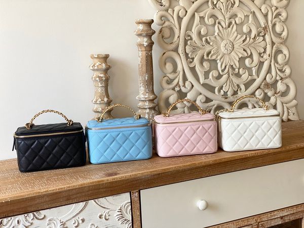 

10a super original quality women chain caviar real leather shoulder bag luxurys designers bag crossbody cosmetic bags fashion 16cm hangbag t