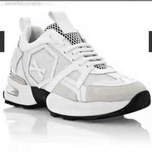 

star pp italian original skull latest end casual white sports men's shoes leather comfortable size38-45, Black