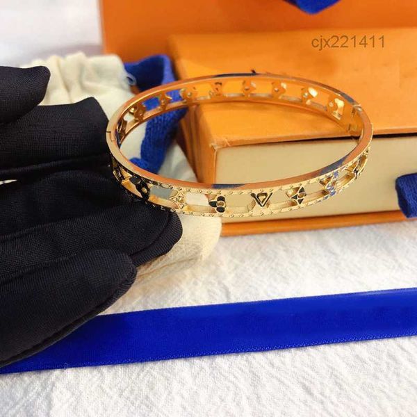 

designer bracelets luxury charm bracelet bangle letter plated stainless steel wristband party gifts accessories hollow out xgo1, Golden;silver