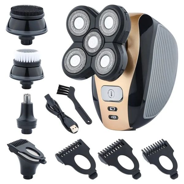 

the ultimate electric razor set: 5-blade rechargeable, waterproof, and usb compatible