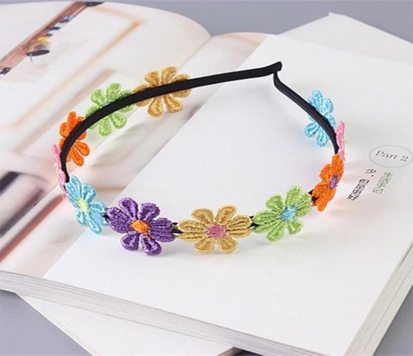 

novelty kids embroidery flowers headband cloth girls hair head hoop bands accessories bowknot hairbands cute scrunchy headdress4156371, Slivery;white