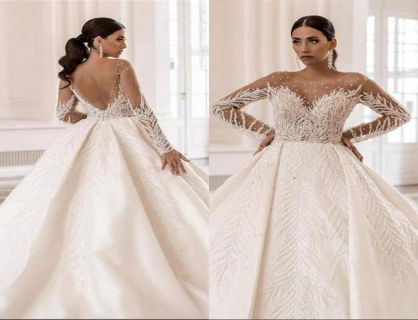 

romantic sequins tulle ball gown wedding dresses vestido de noiva open back wedding bridal gowns robe de mariee4922968, White