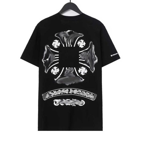 

men's classics luxury t shirt brandch t-shirts designers men women tees fashion horseshoe sanskrit cross print cotton t-shirt casual s, White;black