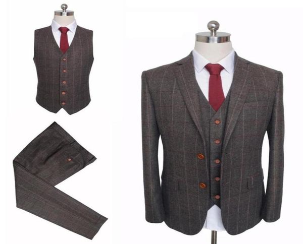 

handsome suits three pieces notched lapel designer wedding tuxedos two button gold mens jacket vest and pants58150642624673, Black;gray