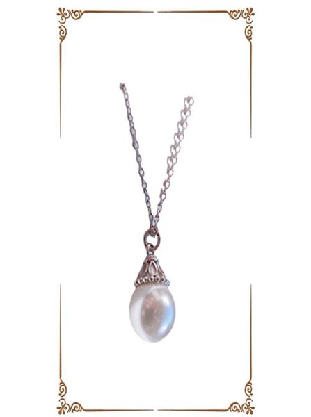 

925 freshwater pearl necklace designer inlaid petal necklaces valentine039s day gift6797305, Silver