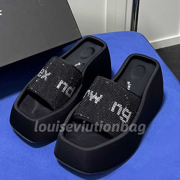 

designer slippers thick bottom shoes new luxury, Black