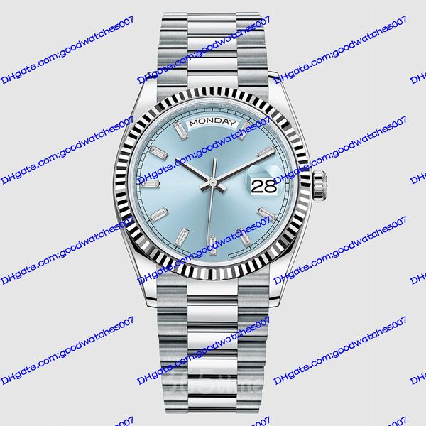 

grade watch 36mm 128236 128236 118205 silver jubilee bracelet 2813 movement mechanical automatic watch men's watch diamond time mark m1, Slivery;brown
