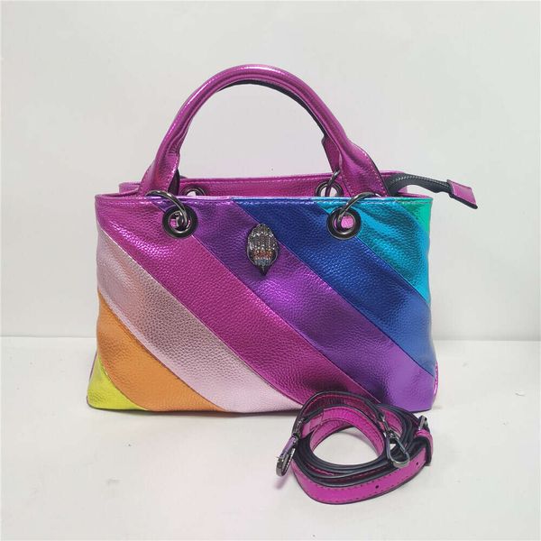

women's rainbow handle bags large capacity eagle head handbags vintage stripes crossbody bag shoulder bags fashion satchel purses