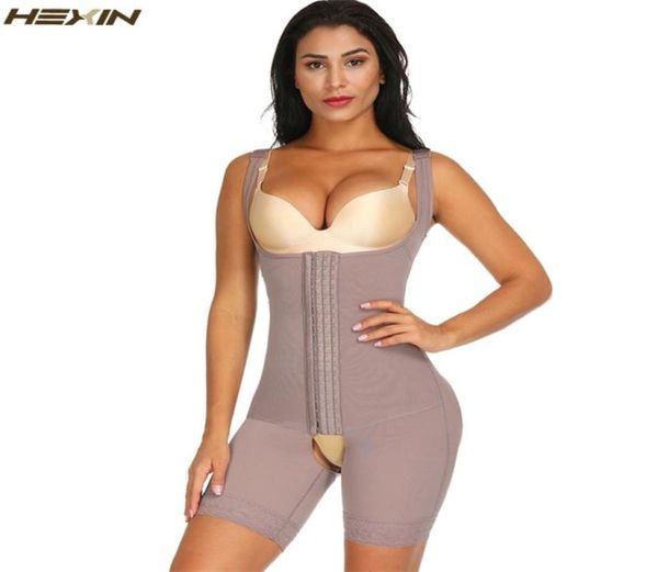 

hexin fajas full body shaper modeling belt waist trainer butt lifter thigh reducer panties tummy control push up shapewear lj200819162843, Black;white