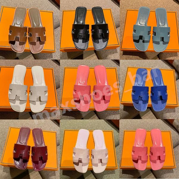 

2023 designer sandals chypre h slippers beach classic flat sandal luxury summer lady leather flip flops men women slides size 34-43 m86