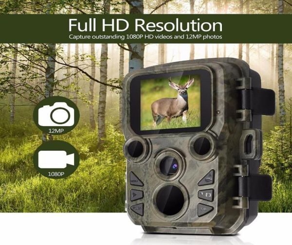 

night vision mini 300 trail camera hunting game 12mp 1080p wildlife camera scout guard with pir sensor 045s fast trigger ptcs9041885