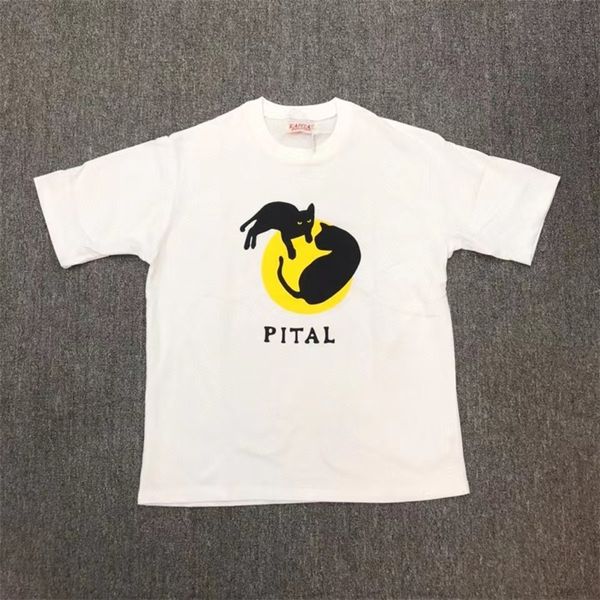 

puff print t shirt men women print t-shirt tees white, Black;brown