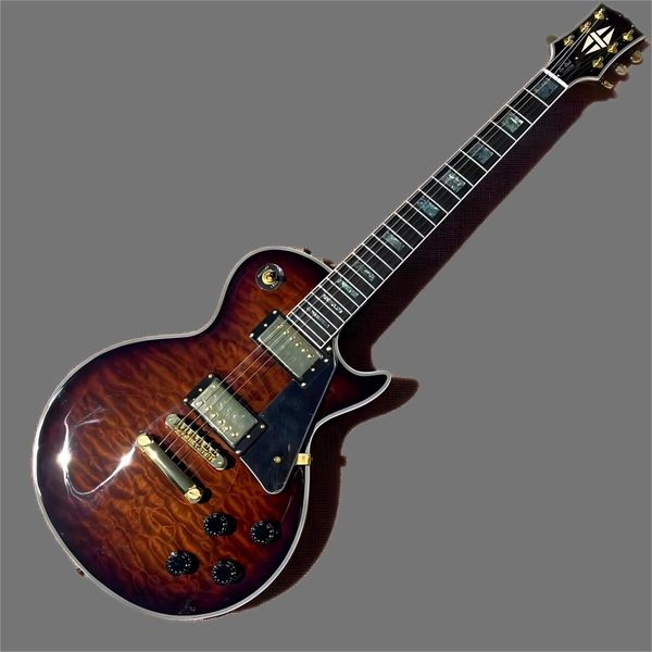 

custom shop, lp custom electric guitars, gold hardware, ebony bindings, 22frets guitars ing