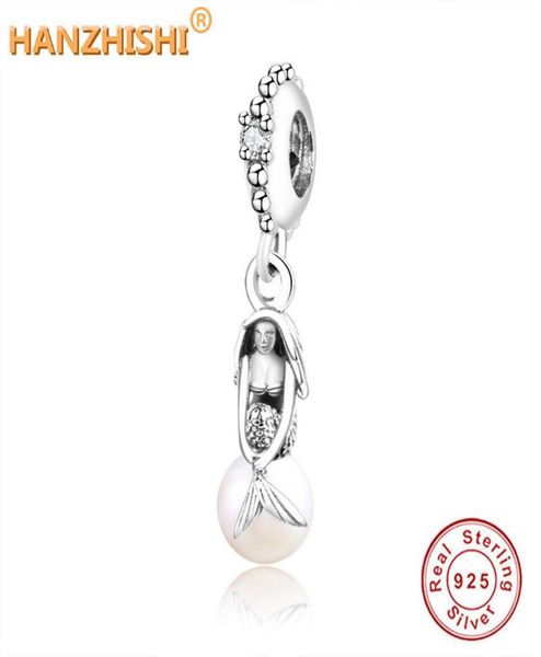 

2019 winter new 925 sterling silver mermaid dangle charm beads fit original charm bracelet necklace diy jewelry making q02252058452, Black