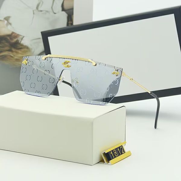 

designer sunglasses for women and men fashion model special uv400 protection letters big leg double beam frame outdoor luxury design women s, White;black