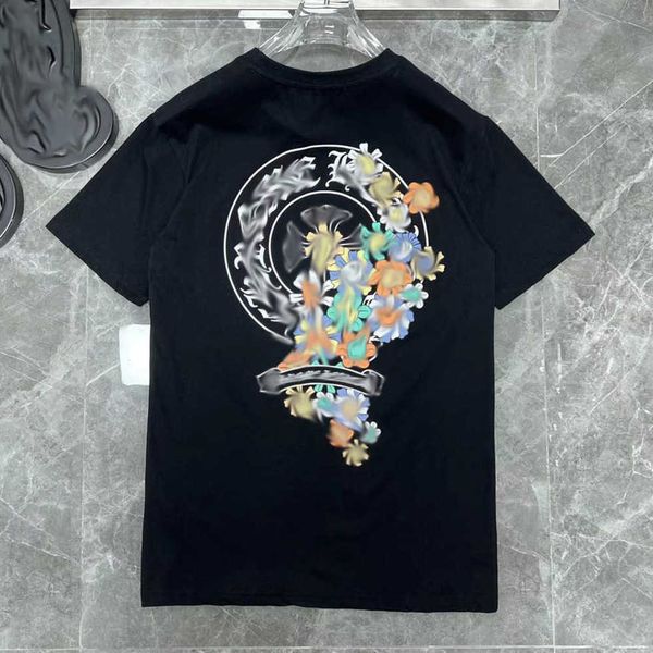 

men's classics luxury t shirt brandch t-shirts designers men women tees fashion horseshoe sanskrit cross print cotton t-shirt casual s, White;black