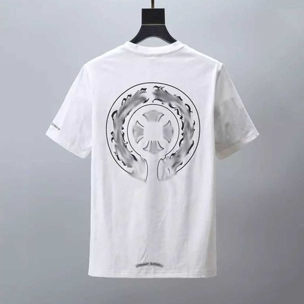 

luxury men's fashion t shirt ch brand t-shirts designers men women tees horseshoe sanskrit cross print classics cotton t-shirt casual, White;black