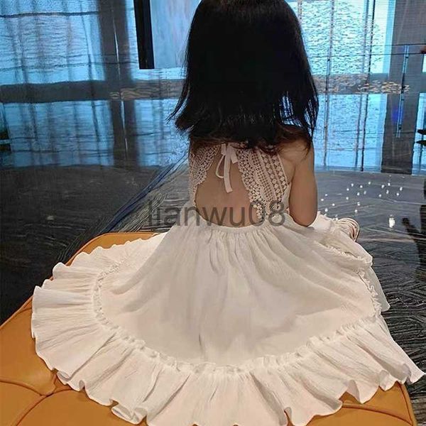 

girl's dresses girls lace dresses summer sleeveless white party dress teen girls spaghetti strap dresses sling ruffles kid and mommy cl, Red;yellow