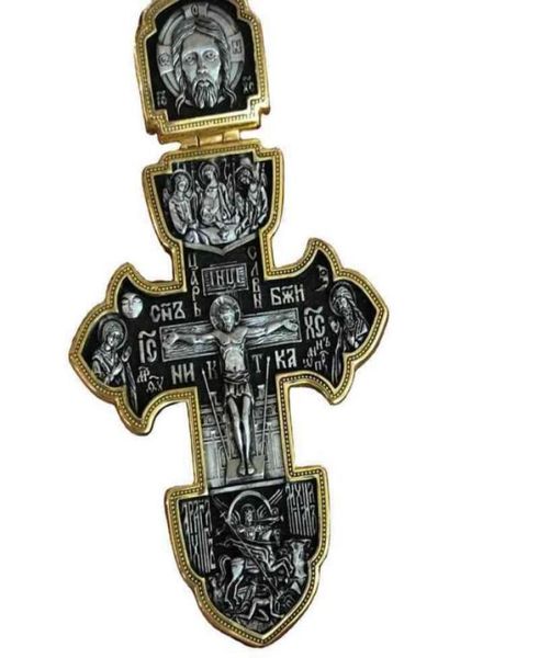 

handmade religious russian dign orthodox pendant christian big necklace21902155831754, Silver