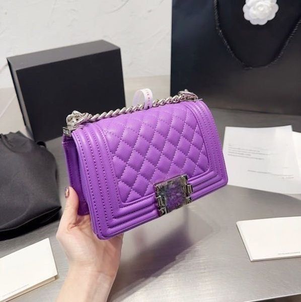 

tier quality double flap bag cc bag luxury designer 20cm real leather caviar lambskin classic all black purse quilted handbag shoulde 20cm