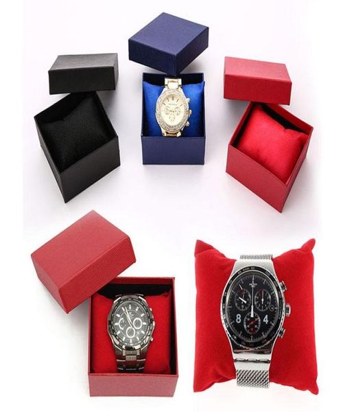 

durable presentation gift box case for bracelet bangle jewelry wrist watch boxs paper watch box7390000, Black;blue