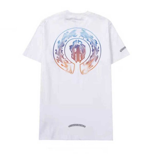 

men's fashion luxury t shirt brandch t-shirts designers men women tees horseshoe sanskrit cross print classics cotton t-shirt casual s, White;black