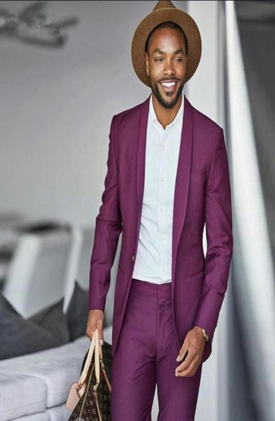 

casual latest shawl lapel designblazers purple suit men wedding tuxedos slim fit one button groom party prom men dress71747685441931, White;black