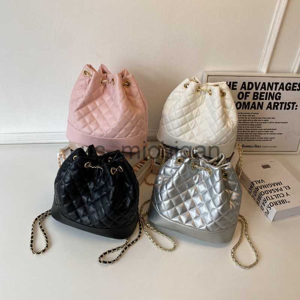 

backpack fashion backpacks for women diamond lattice chains bucket bag pack female designer luxury shoulder bag female pu leather handbag j2