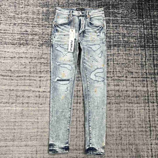 

purple designer jeans mens jeans purple jeans designer pants pantalones mens jeans ripped jeans straight regular jeans denim tears washed ol, Blue