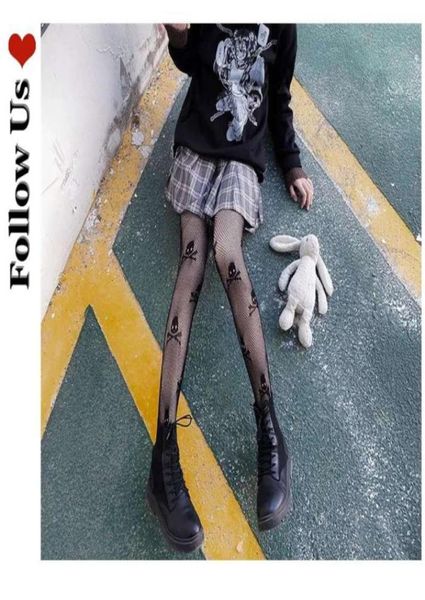 

pantyhose woman bone 2021 fashion black gothic breathable g irl designer stockings for fishnet underwear tights socks hosie3126287, Black;white