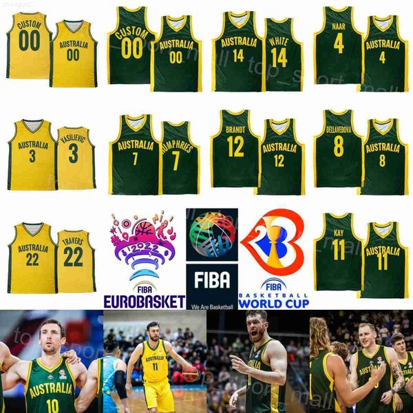 

2023 fiba australia world cup basketball jersey 11 nick kay 25 rhys anthony vague 7 joe ingles 25 simmons 6 andrew bogut 12 todd blanchfield, Black;red