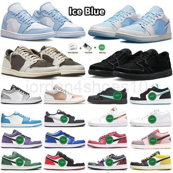 

jumpman 1 1s basketball shoes low cut casual comfort reverse mocha ice olive digital pink sweater sneakers for men and women