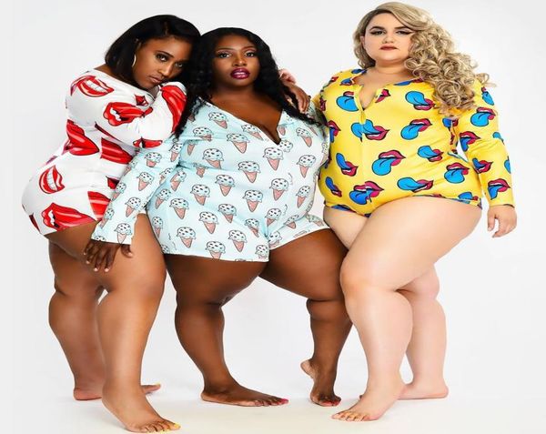 

women one piece jumpsuits rompers onesies plus size women clothing vneck skinny print 2020 nightwear bodycon dhlmor6392334, Black