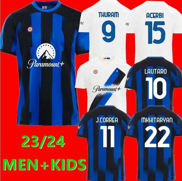 

23 24 lukaku lautaro eriksen soccer jerseys 2023 2024 barella vidal j.correa alexis inters dzeko third milans gosens skriniar lautaro bellan, Black;yellow