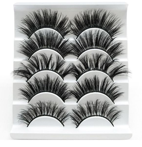 

5pairs 25mm false eyelash extension 3d mink lash thick long eyelashes9204832