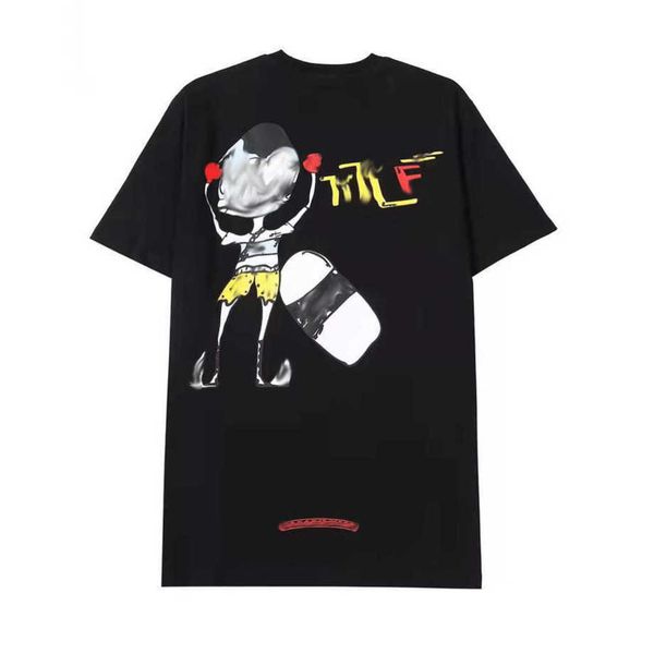 

men's classics luxury t shirt brand ch t-shirts designers men women tees fashion horseshoe sanskrit cross print cotton t-shirt casual, White;black
