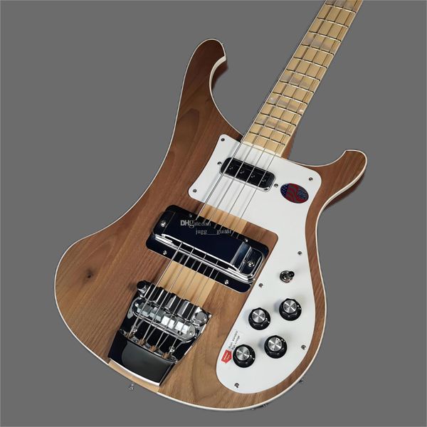 

4001 rare translucent walnut vintage 4000 4003 4 string electric bass guitar neck thru body one pc neck & body