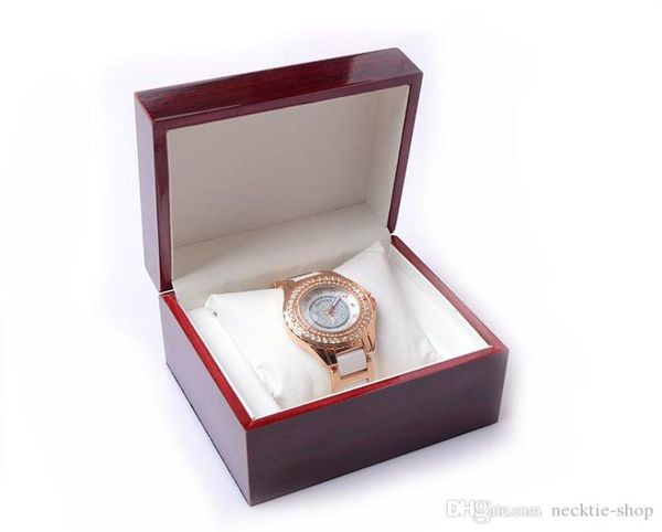

new luxury brown fashion wood watch box with pillow package case wristwatches boxes6281367, Black;blue