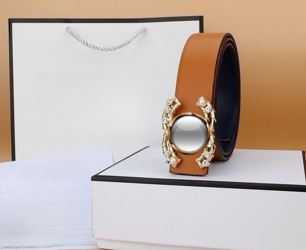 

fashion designer belt ladies belt new arrival cool design refreshing style alloy buckle unique appearance design diamond pearl embellishment, Black;brown