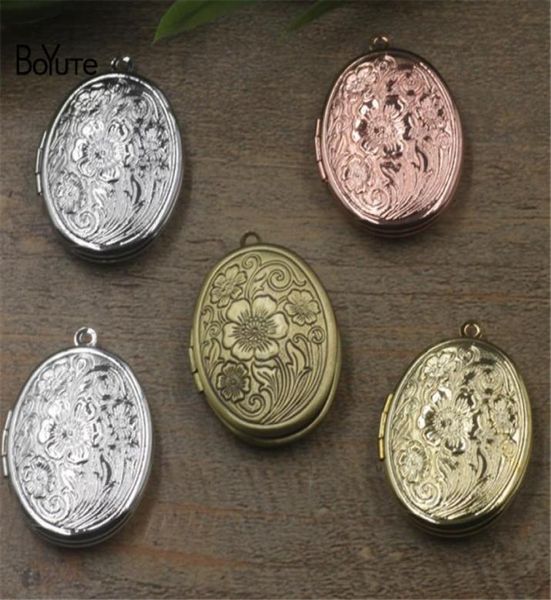 

boyute new product 10pcs 2329mm oval po floating locket pendant whole brass material vintage jewelry pendant8020200, Silver
