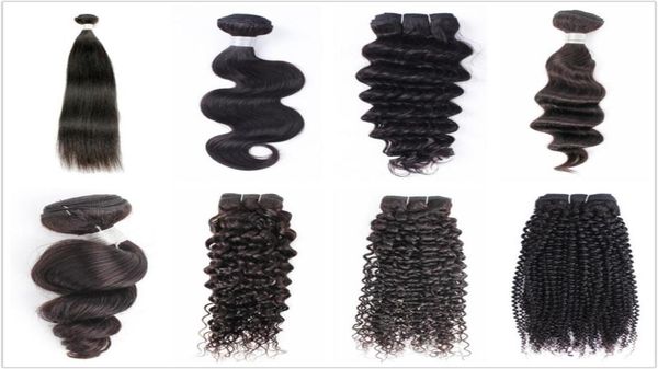 

kisshair brazilian body wave straight deep wave water wave hair unprocessed human hair extensions brazilian body hair weave bundle6227598, Black