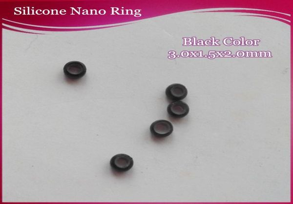 

800000unitslotblack brownblonde nano ring with silicone linesilicone nano beadof smallest micro ring in the world for nano r4423113