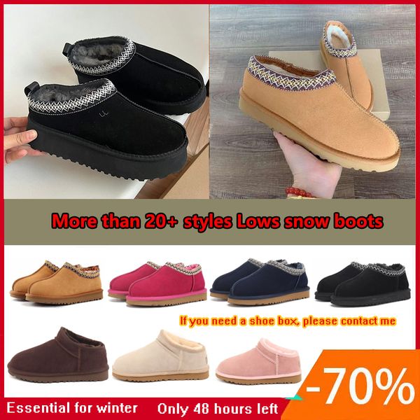 

australia classic snow boots designer ultra mini tasman slipper dealworld womens mini half warm boot winter fur plush satin tazzs ankle boot, Black
