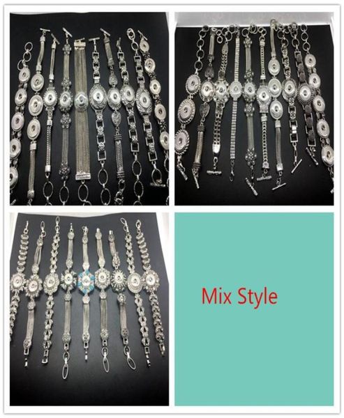 

20pcs lots assorted ginger snaps button cahrm bracelet fit for 18mm interchangeable diy snaps charm size adjustable273l7686180, Golden;silver