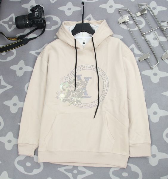 

designers mens hoodies women letter hoodie street autumn winter hooded pullover fashion sweatshirts loose hooded jumper clothing size m-3xl, Black