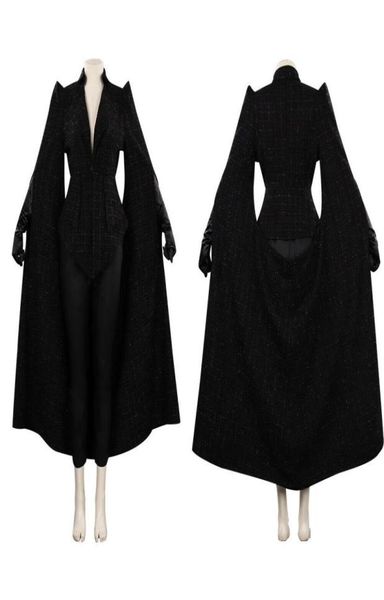 

cruella cosplay costume black coat outfits halloween carnival party suit3738724