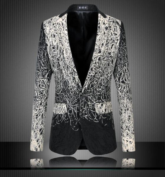 

whole mens floral blazers designs trendy suits club vintage slim fit flower print blazers fancy prom dress suits terno mascul5371747, White;black