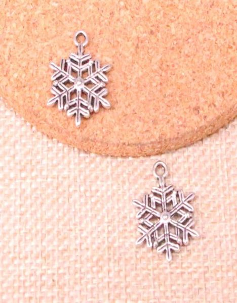 

100pcs charms snow snowflake 2216mm antique making pendant fitvintage tibetan silverdiy handmade jewelry1445735, Bronze;silver