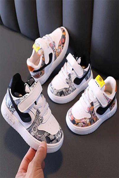 

children039s board shoes spring and autumn girls fashion sports boys casual gray orange cute flat 22012167143728443885, Black