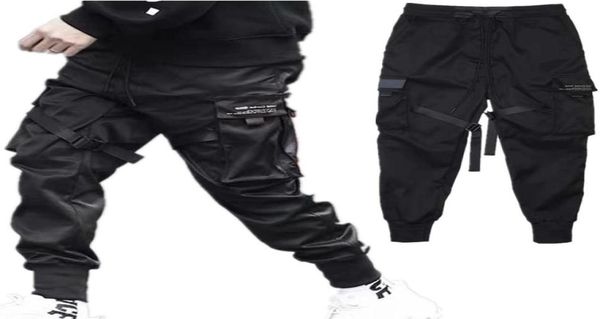 

hip hop boy multipocket elastic waist design harem pant men streetwear punk casual trousers jogger male dancing black pant 2011105311977